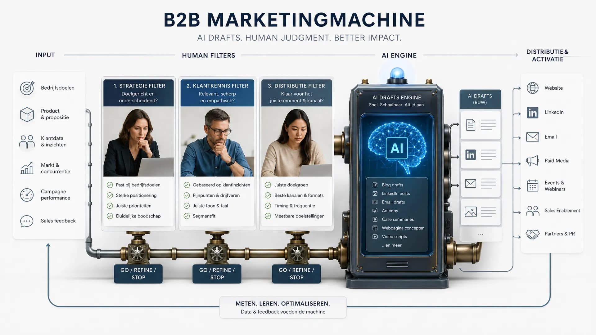 Illustratie bij artikel: AI eet marketingoutput op, maar niet je strategie