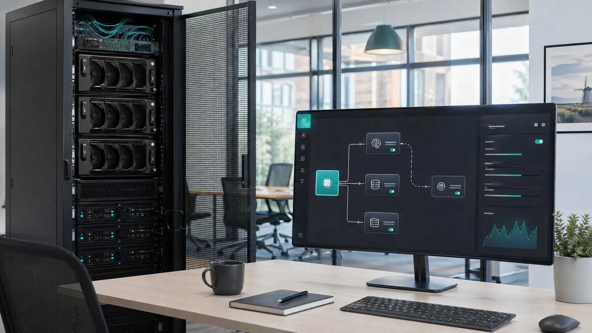 Local AI server voor DeepSeek workflow in productie