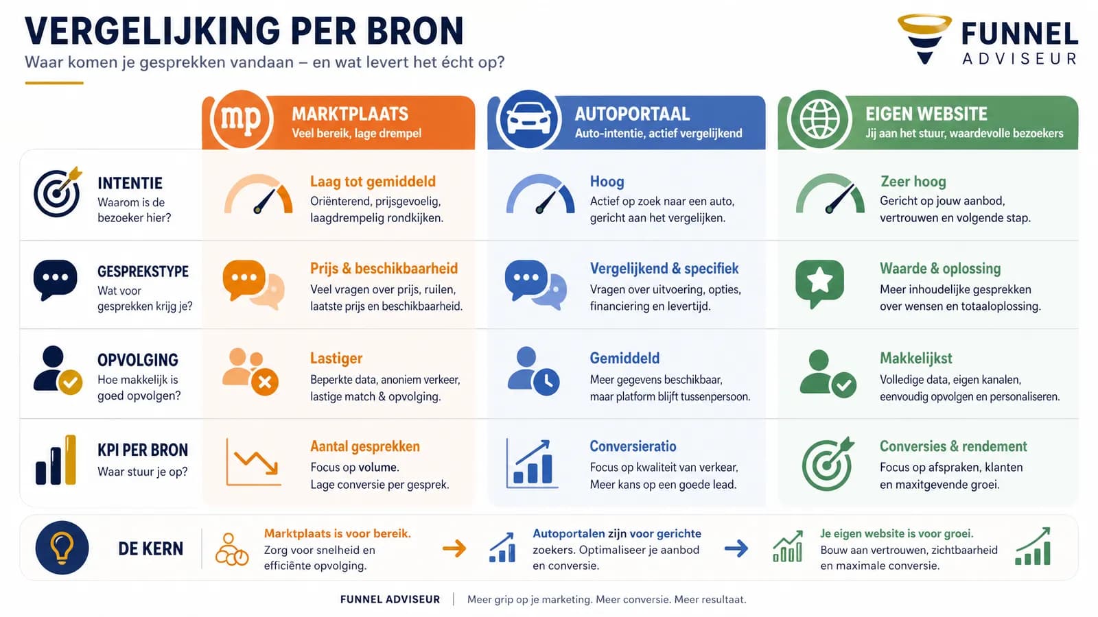 Infographic met verschillen tussen leadbronnen