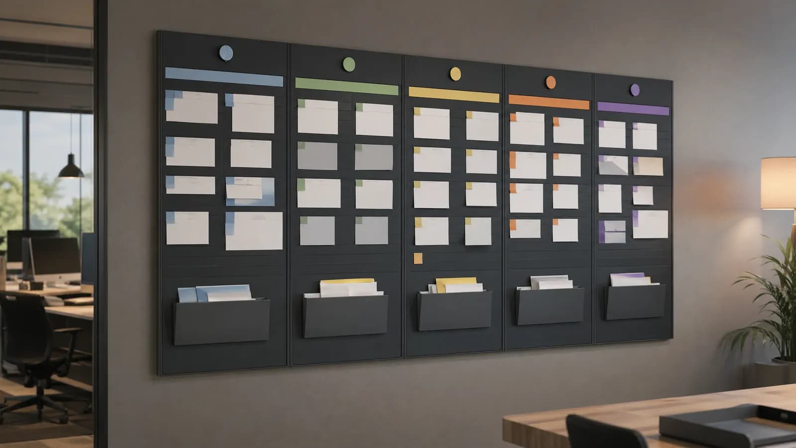 Workflowbord voor taxatiedossiers met controles en revisies
