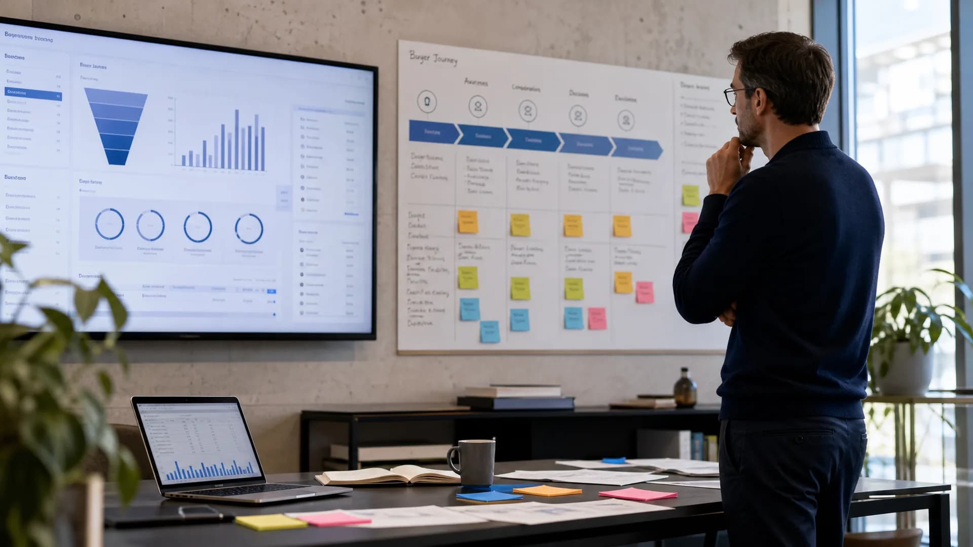 B2B-marketeer vergelijkt LinkedIn-campagnes met bredere buyer journey signalen