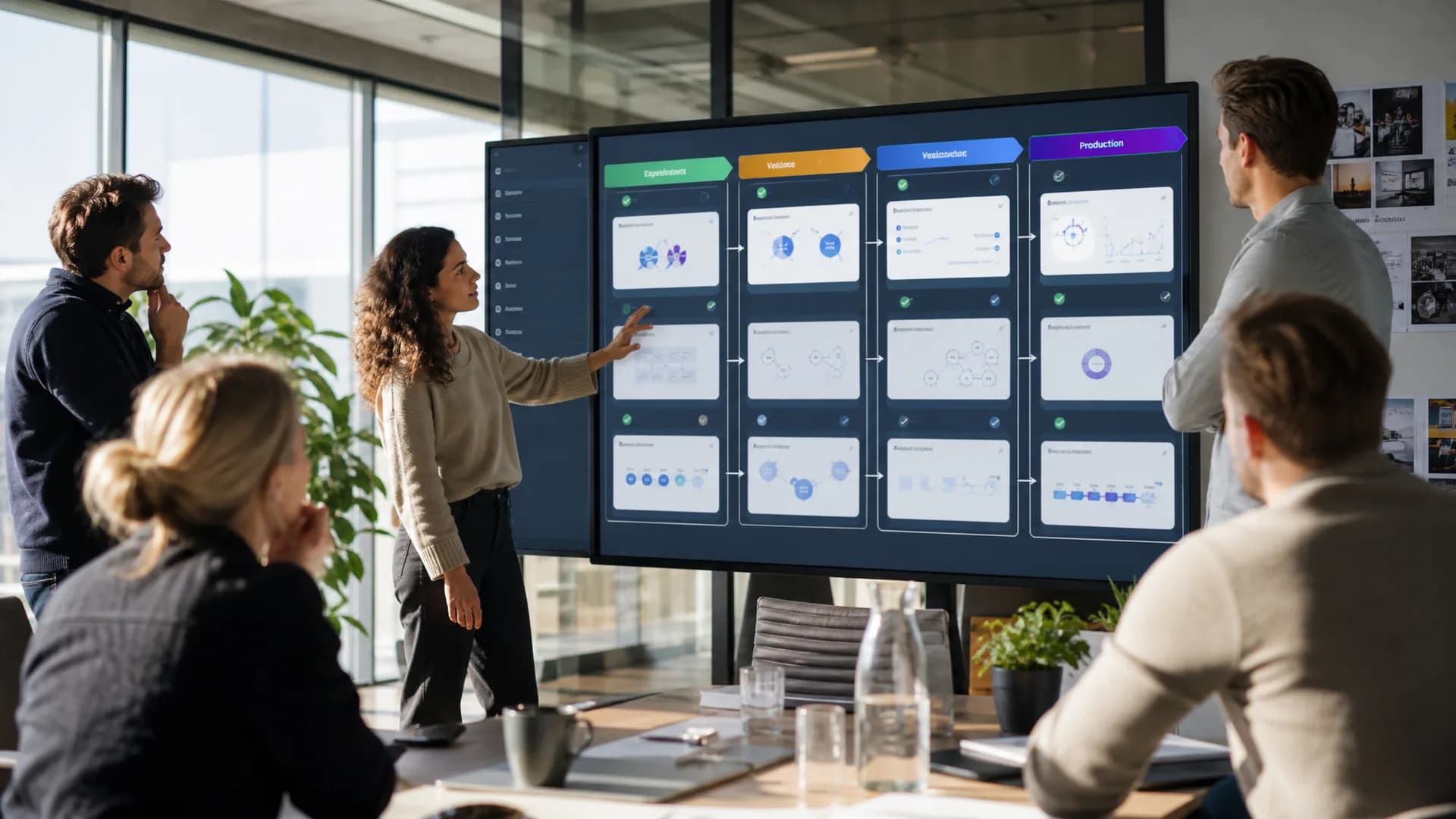 Productteam dat AI-prototypes beoordeelt op betrouwbaarheid en productiegeschiktheid.