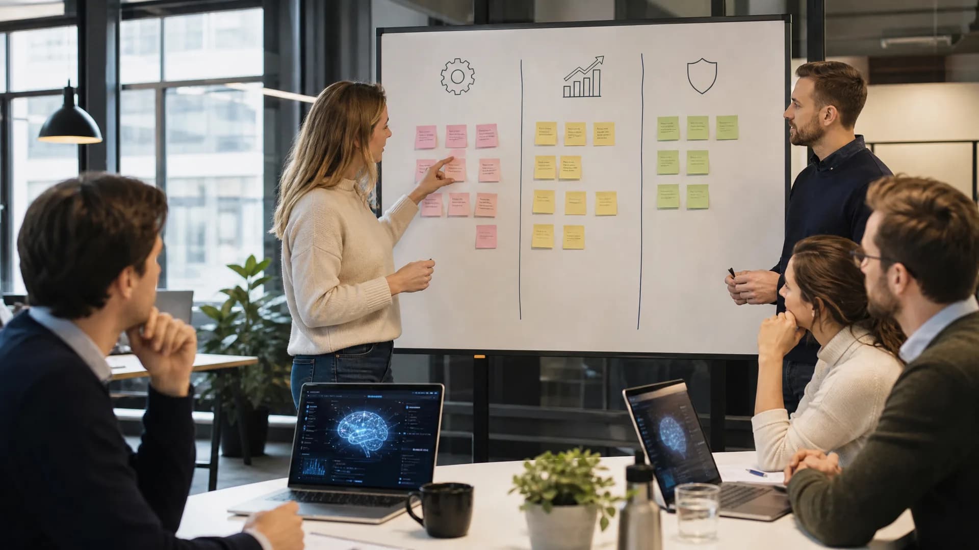AI-team dat werkzaamheden op taakniveau indeelt in automatiseren, versterken en behouden