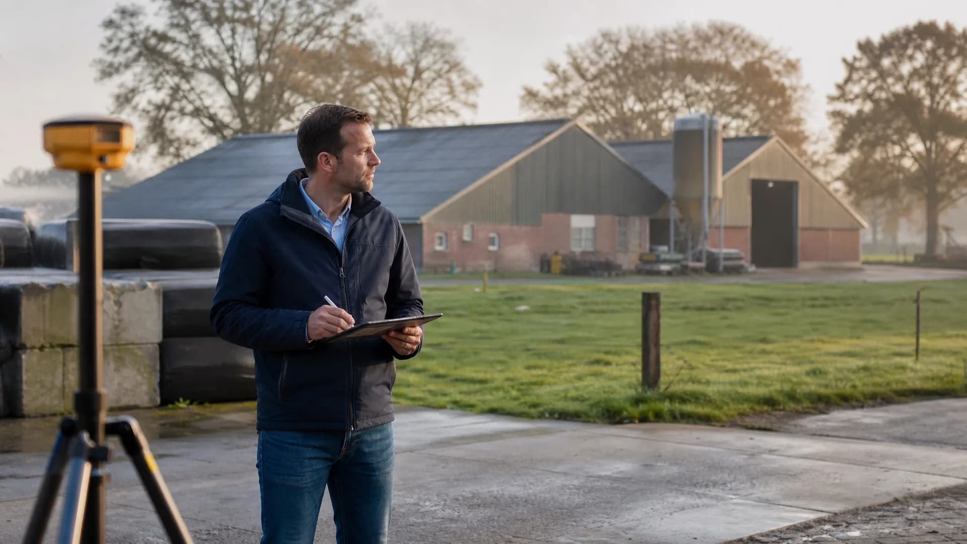 Taxateur beoordeelt agrarisch vastgoed op een landelijk erf