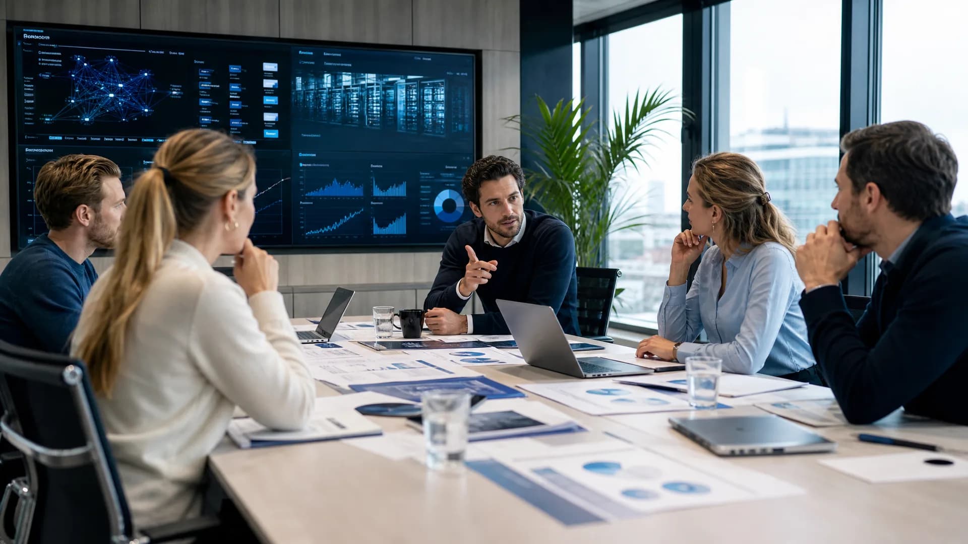 AI-strategieteam beoordeelt signalen rond compute, beleid en productautomatisering