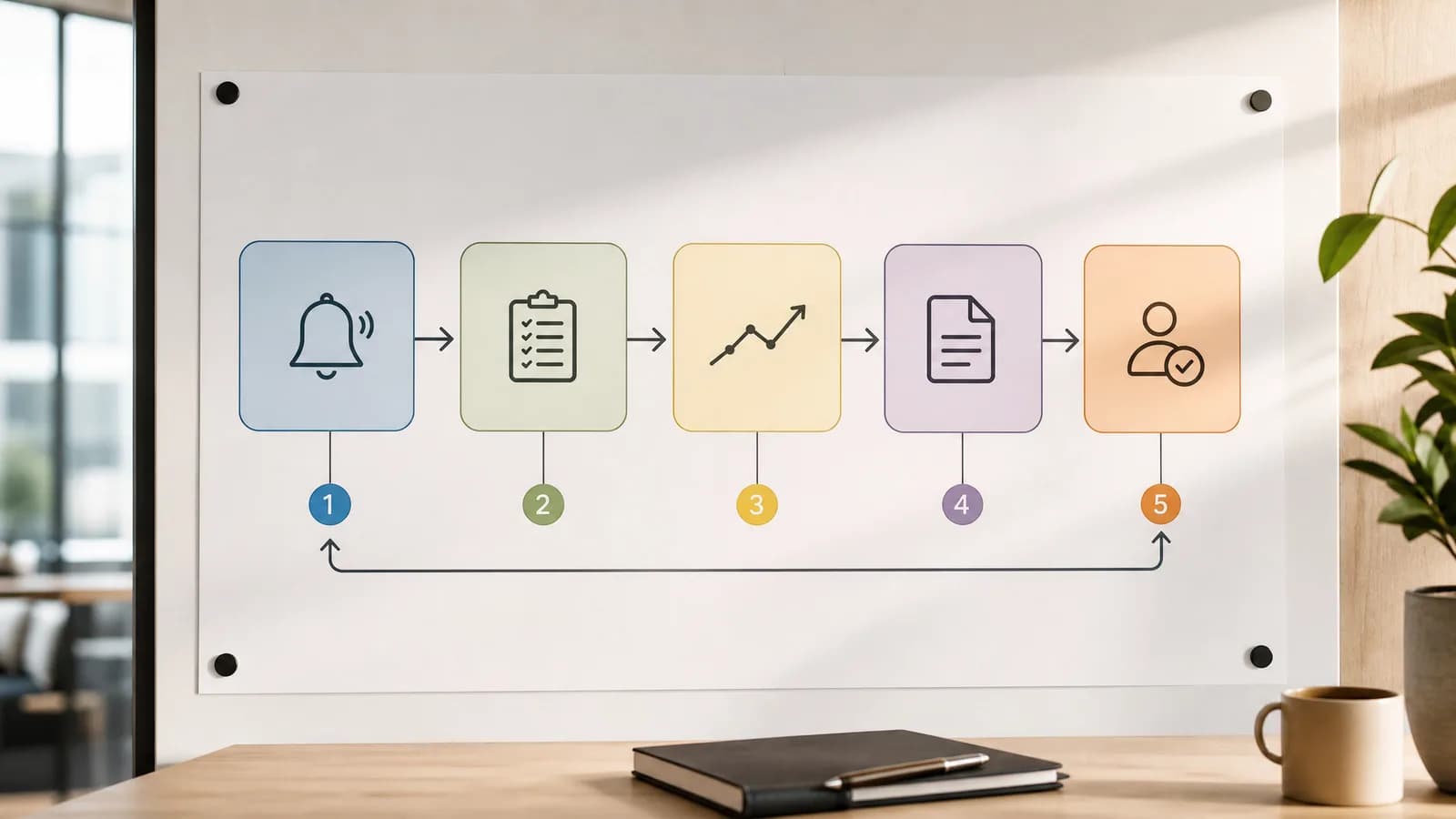 Workflowkaart voor het ontwerpen van een eerste AI-loop.