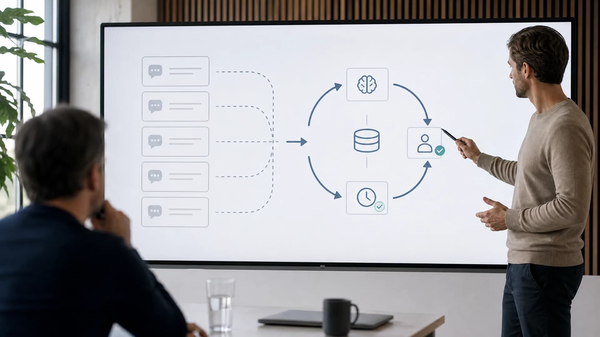 AI-workflow waarin losse prompts worden omgezet naar terugkerende loops met menselijke controle.