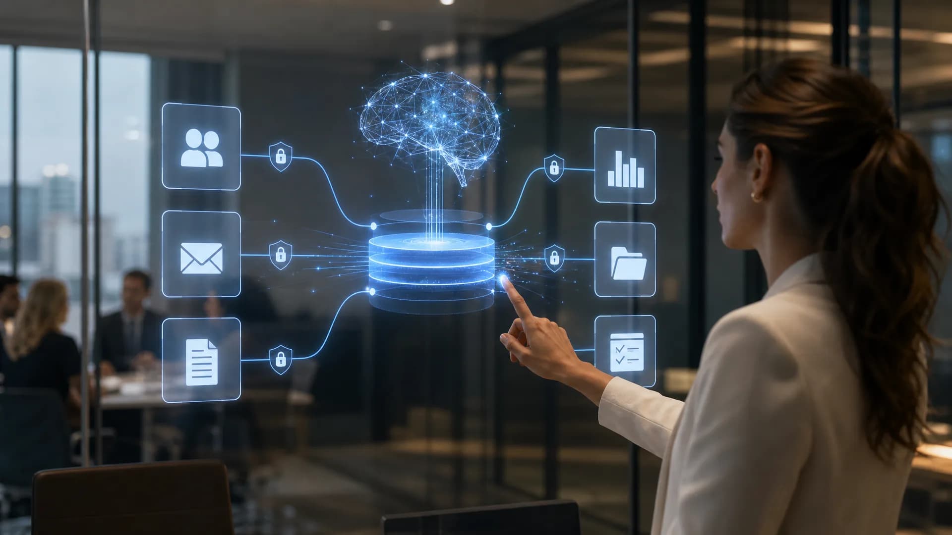 AI-contextlaag die bedrijfsinformatie en workflows verbindt