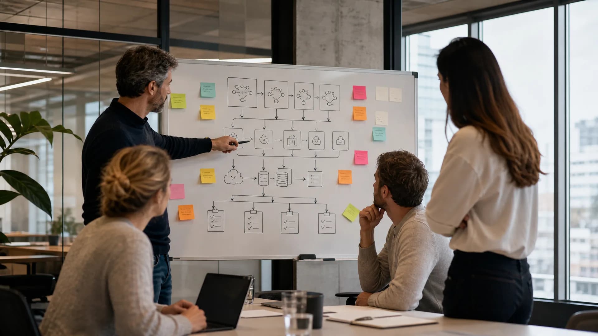 AI-team werkt aan een roadmap waarin modellen, agents en compute-afhankelijkheden zichtbaar worden gemaakt.