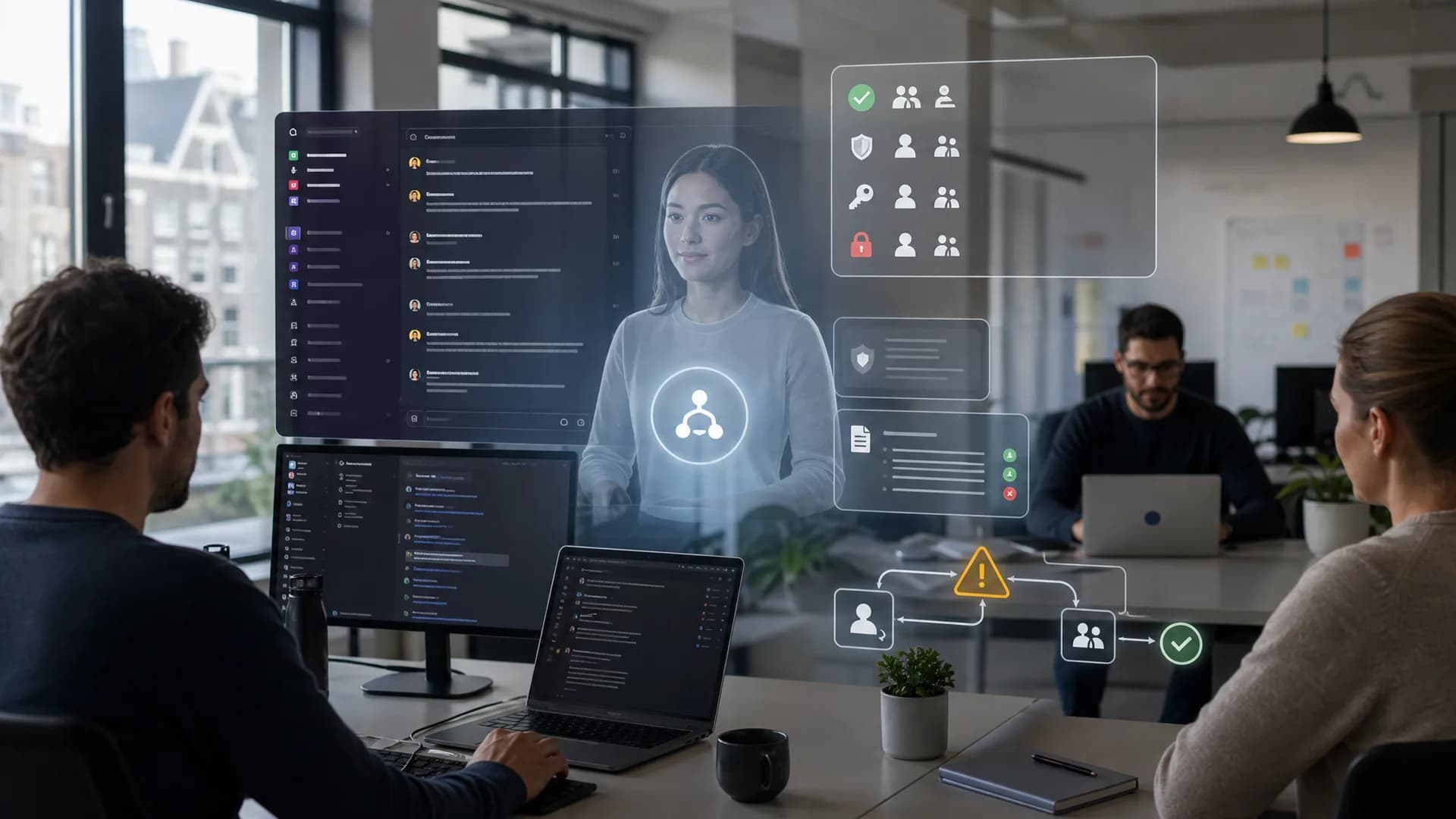 AI-agent als operationeel teamlid in een Slack-achtige werkomgeving