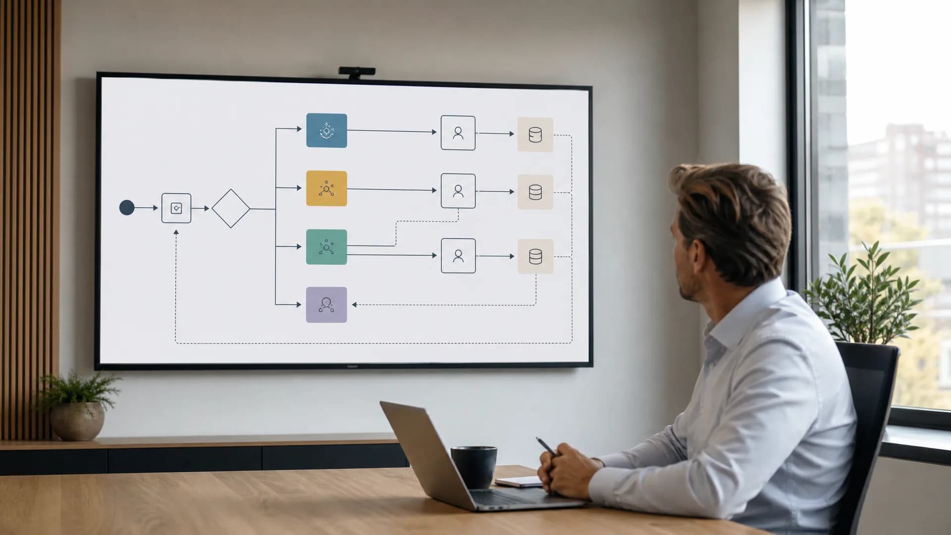 AI-workflow met modelrouting, kostencontrole en menselijke controlepunten