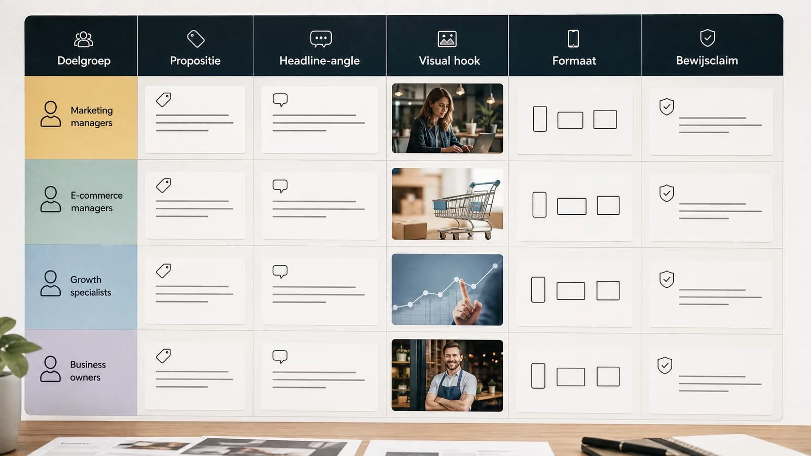 Assetmatrix voor AI-creatives in Google Ads