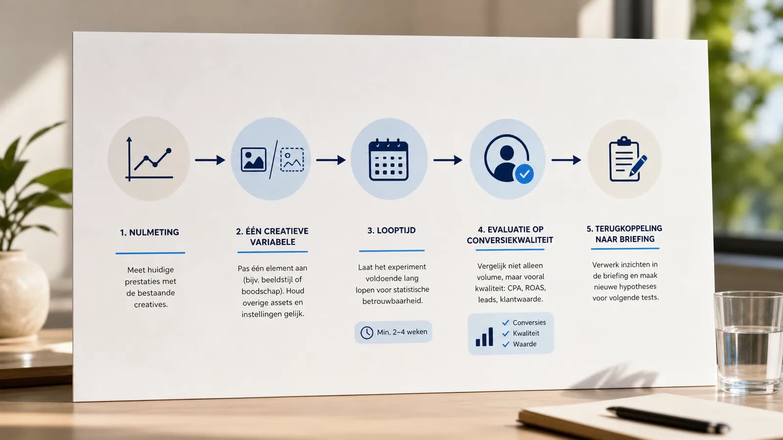 Testplan voor PMax Asset Experiments met één creatieve hypothese