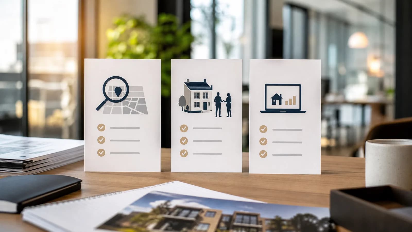 Workflow voor buurtonderzoek in drie stappen binnen aankoopbegeleiding