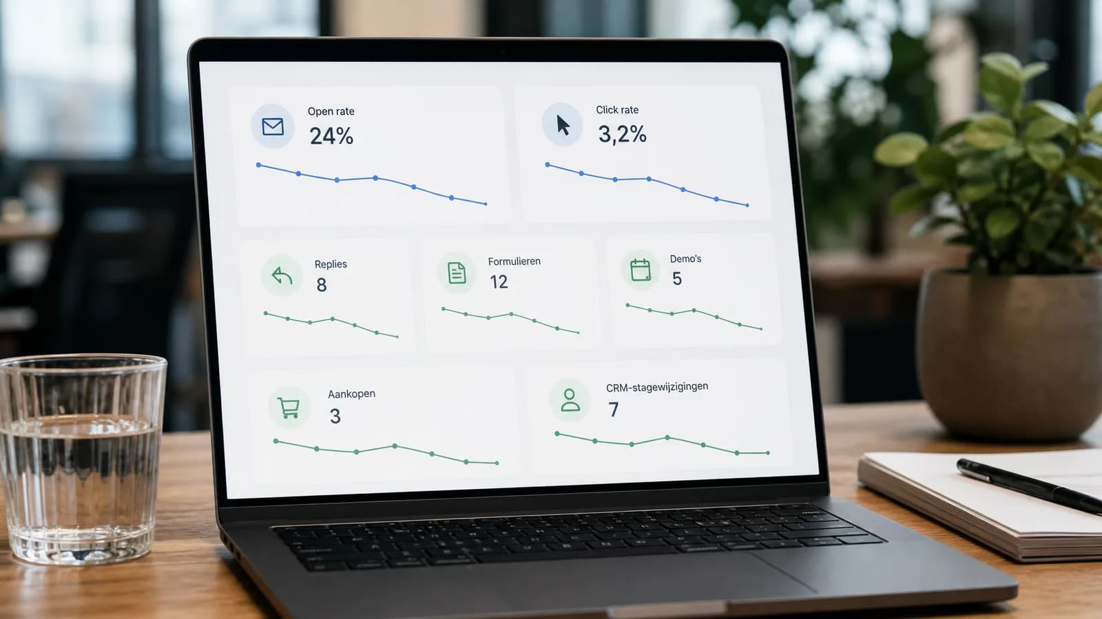 Alternatief meetmodel voor e-mailmarketing met downstream-acties.