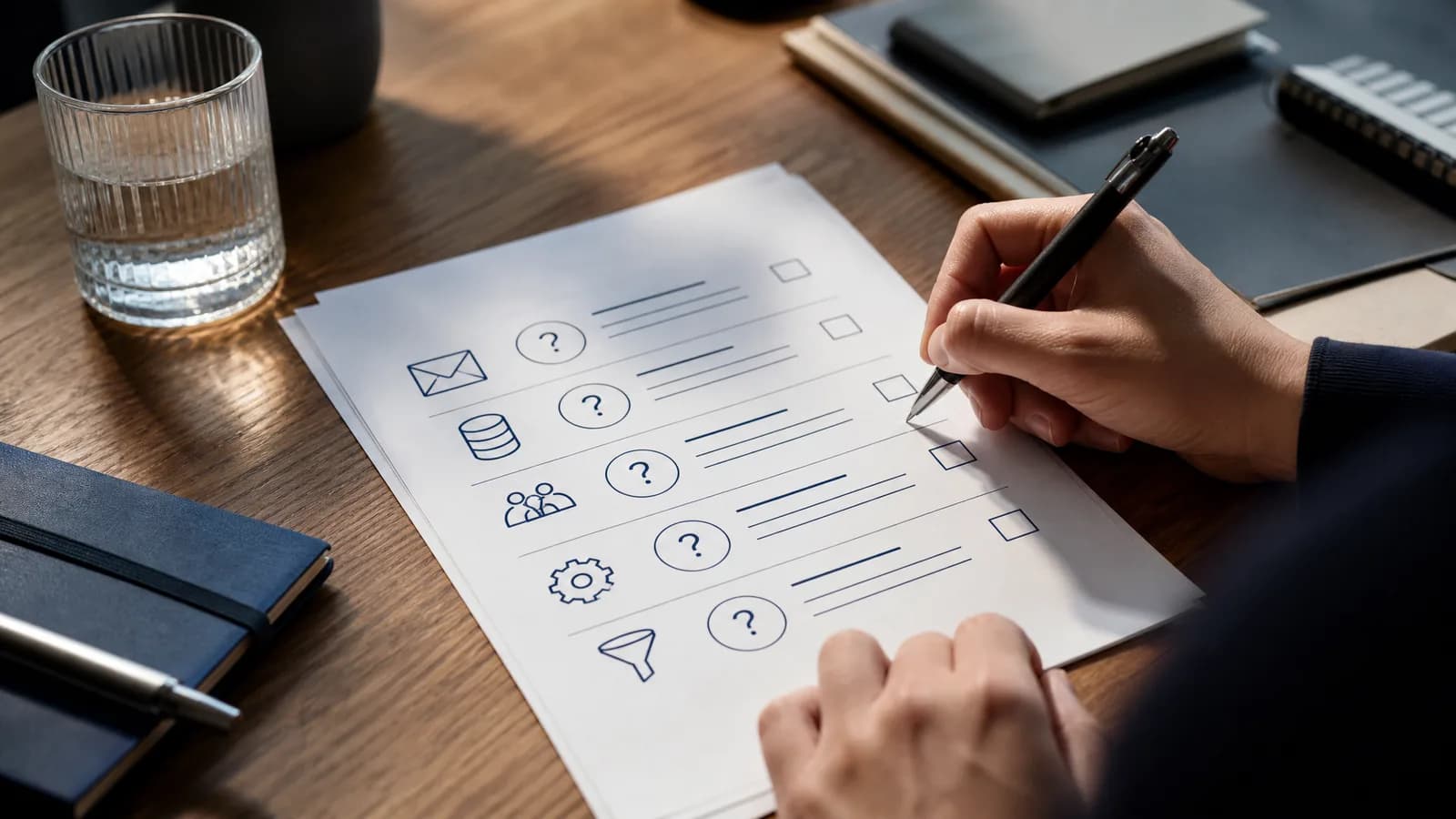 Checklist voor het auditen van e-mailmarketingmetrics en automationregels.