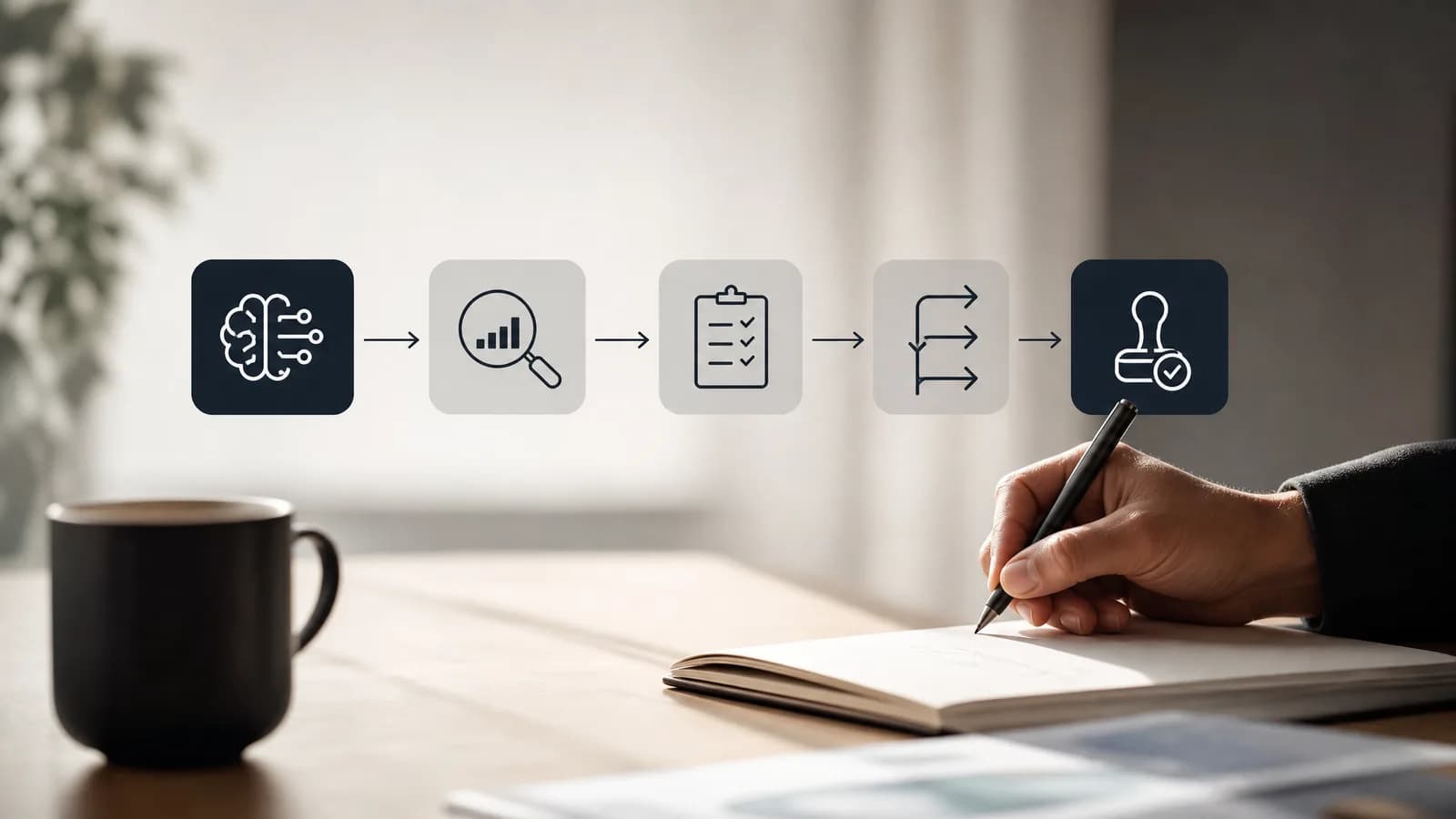 Workflow voor AI-gebruik met menselijke controle en vastgelegde beslissing