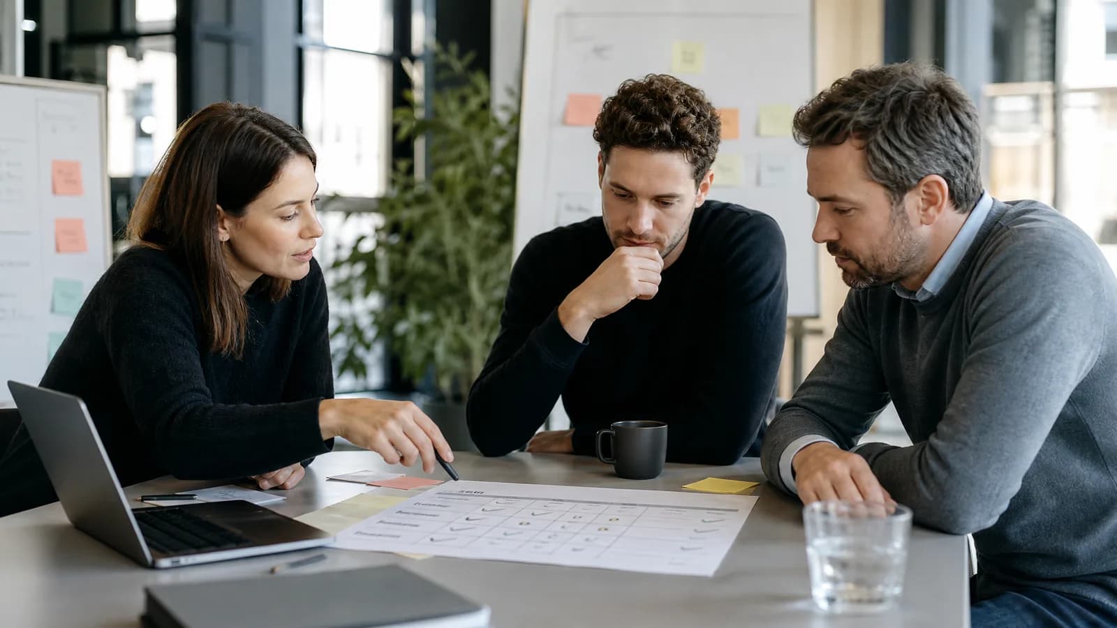 AI-team dat governance en onderhoud van een interne tool bespreekt.