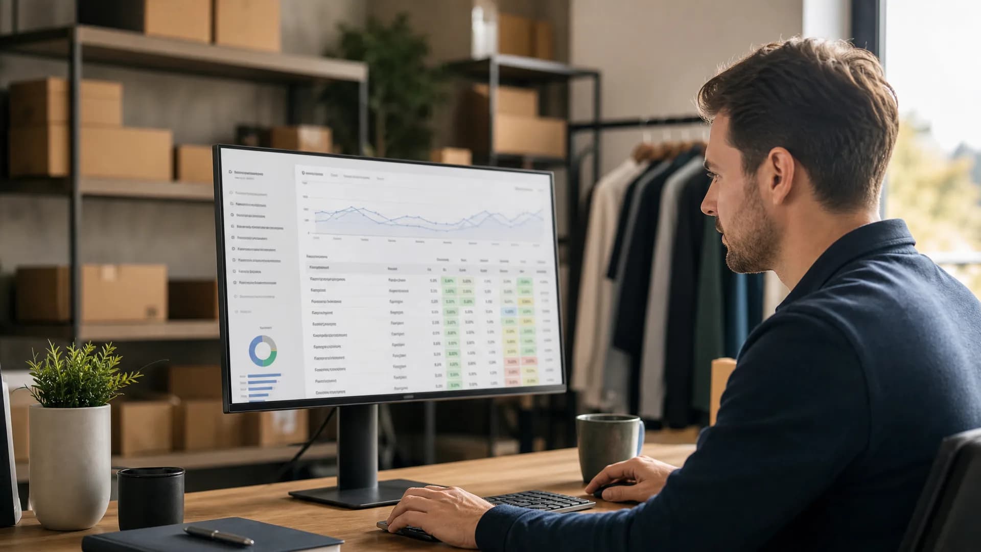 E-commerce marketeer analyseert Google Search Ads op zoekintentie en marge