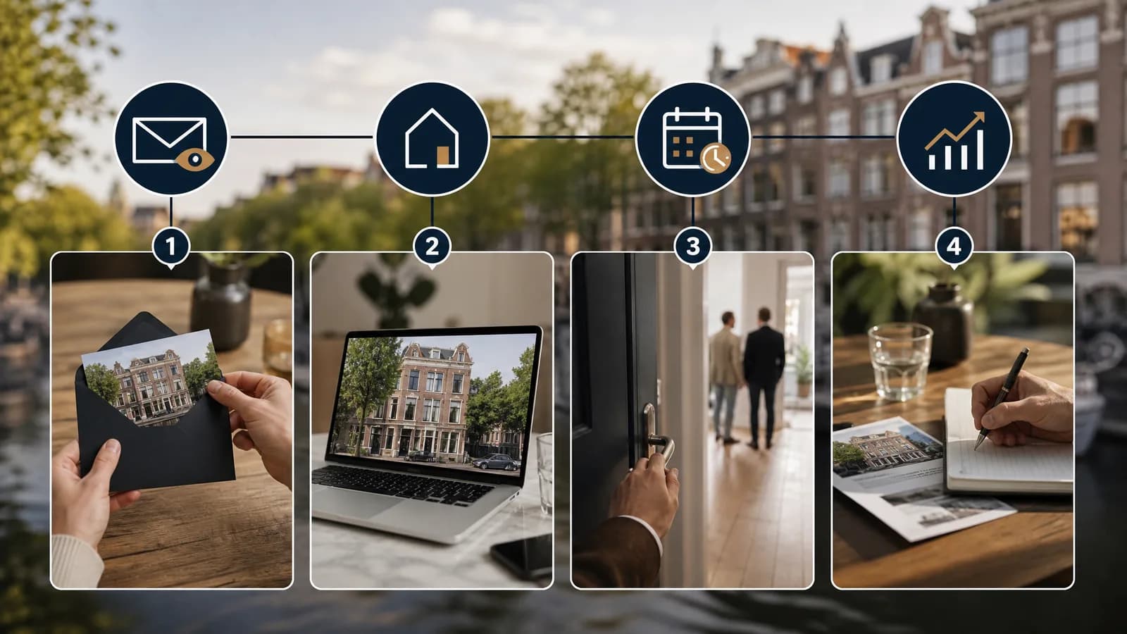 Tijdlijn van een listing launch sequence voor makelaars