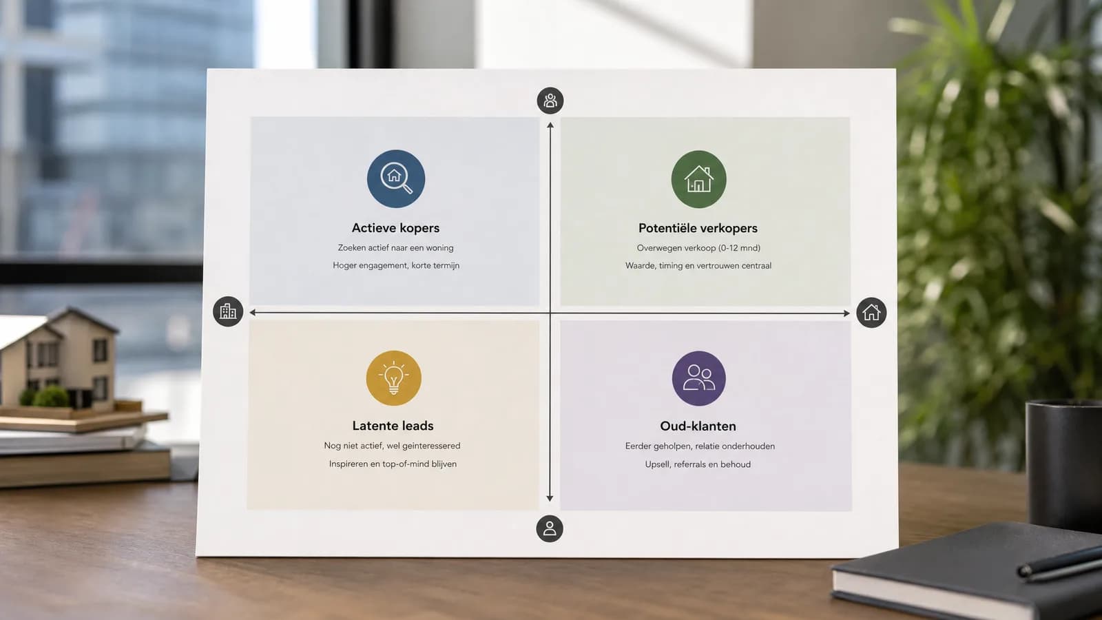 Segmentatiematrix voor vastgoed e-mailmarketing