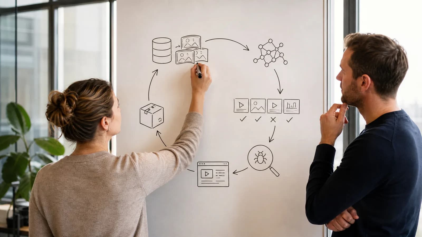 Feedbackloop voor iteratiesnelheid in video-AI-productontwikkeling.