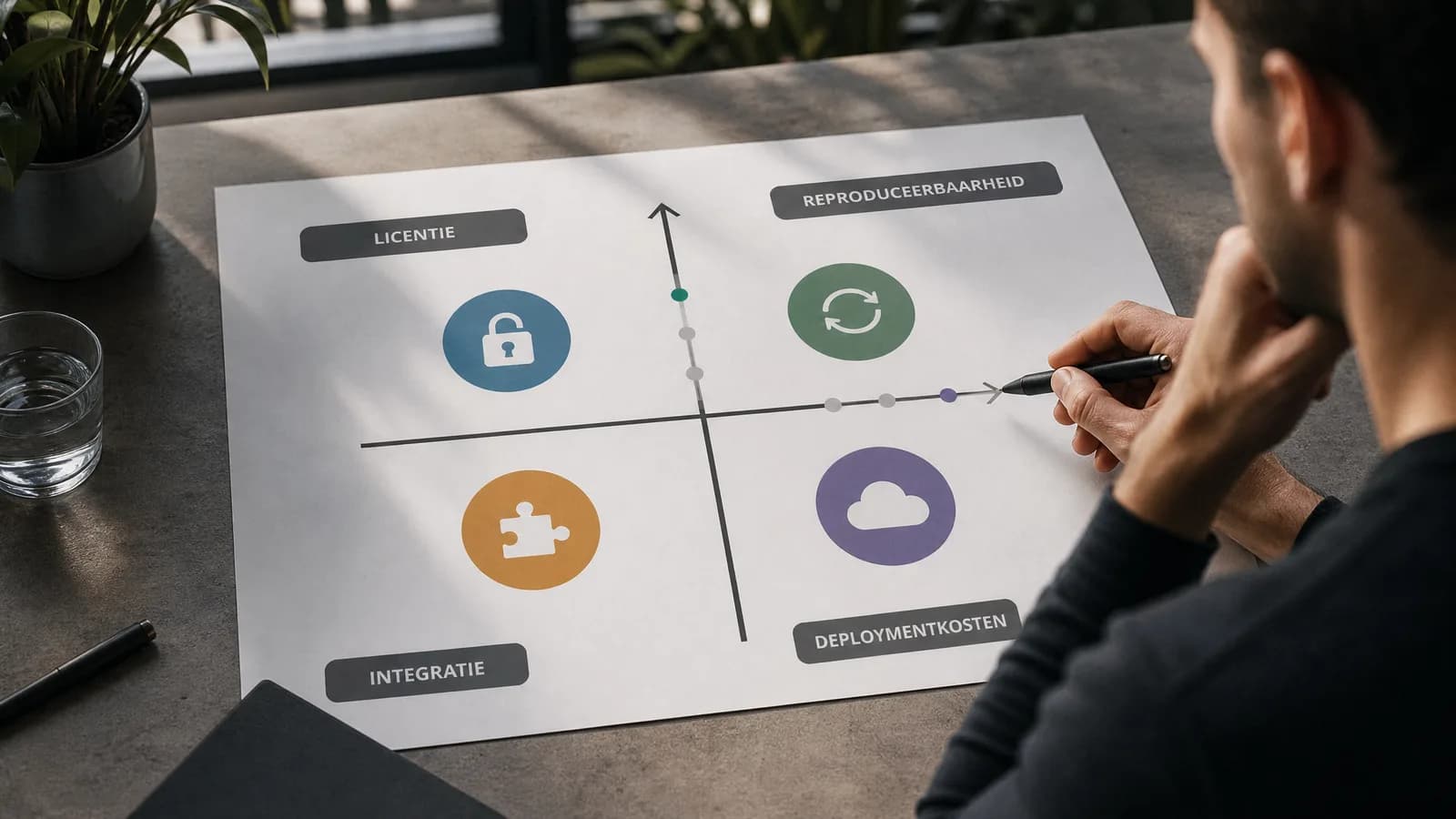 Matrix voor het beoordelen van open-source AI-modellen
