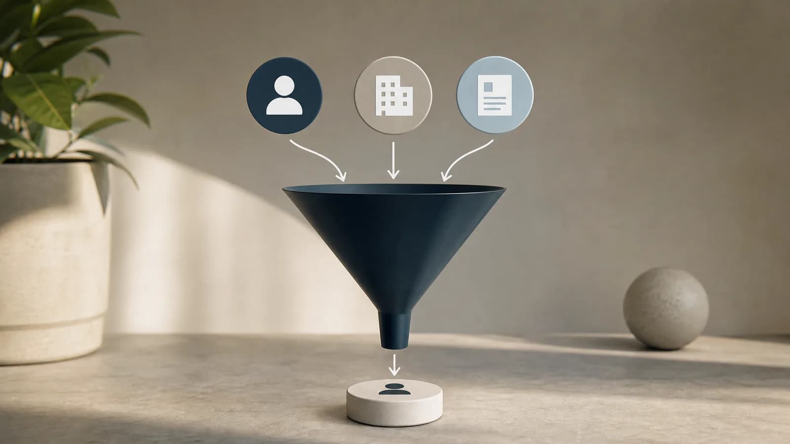 Samenhang tussen LinkedIn-profiel, bedrijfspagina en funnel