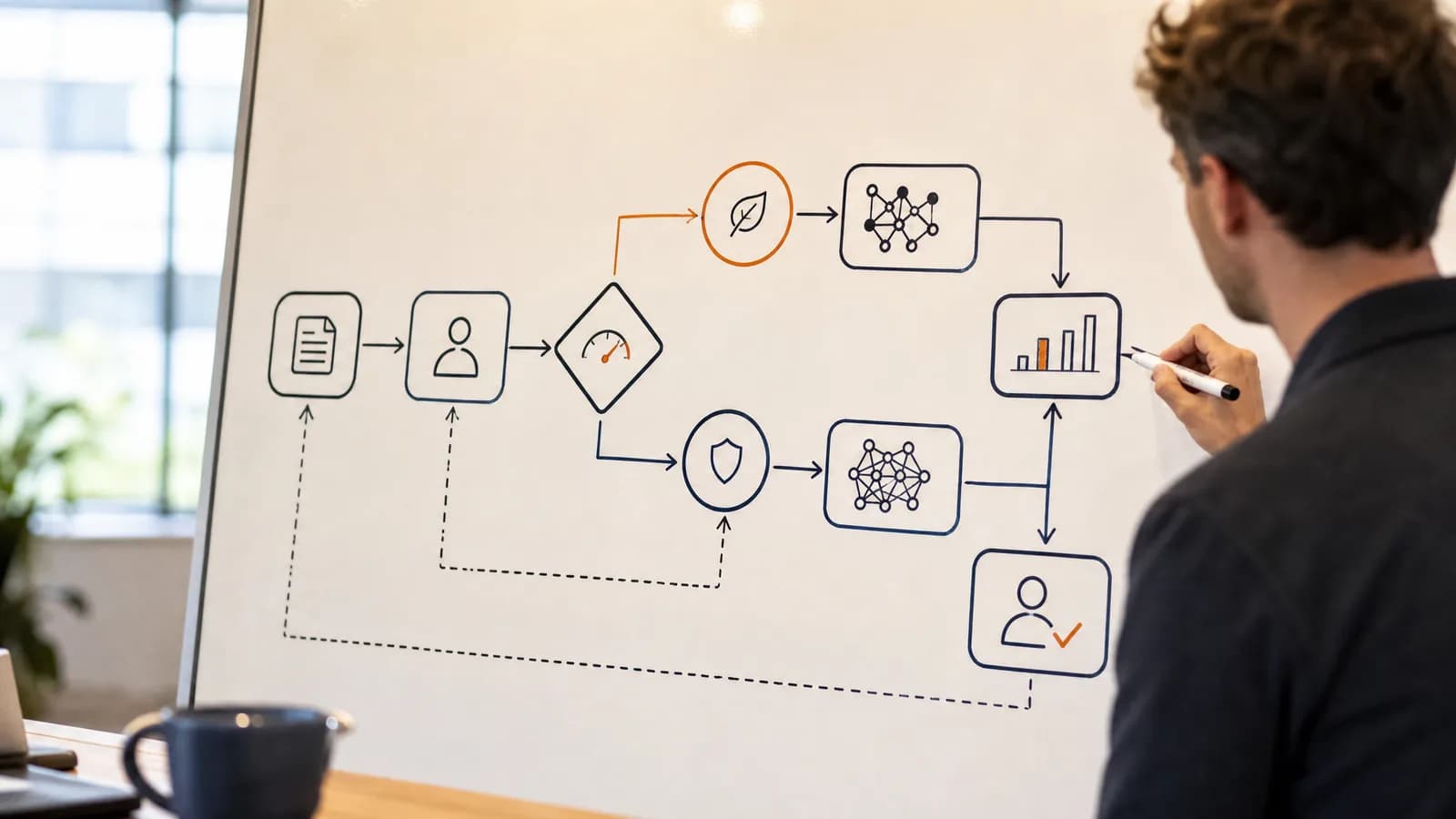 Flowchart voor modelrouting bij AI-taken